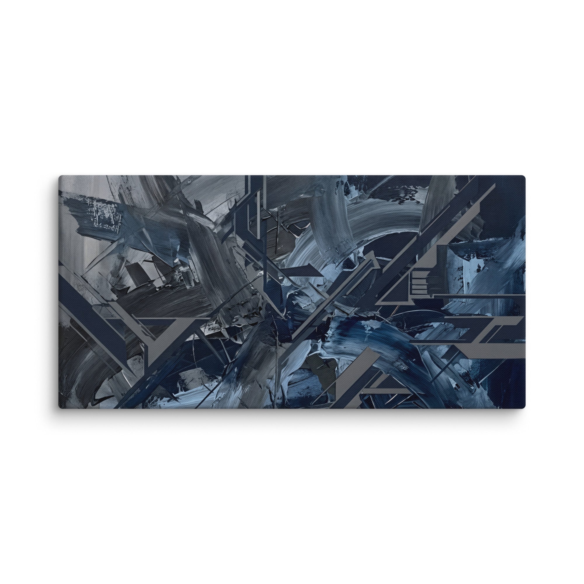 Torrent canvas urban, wall display view in 26 x 26 inch large size