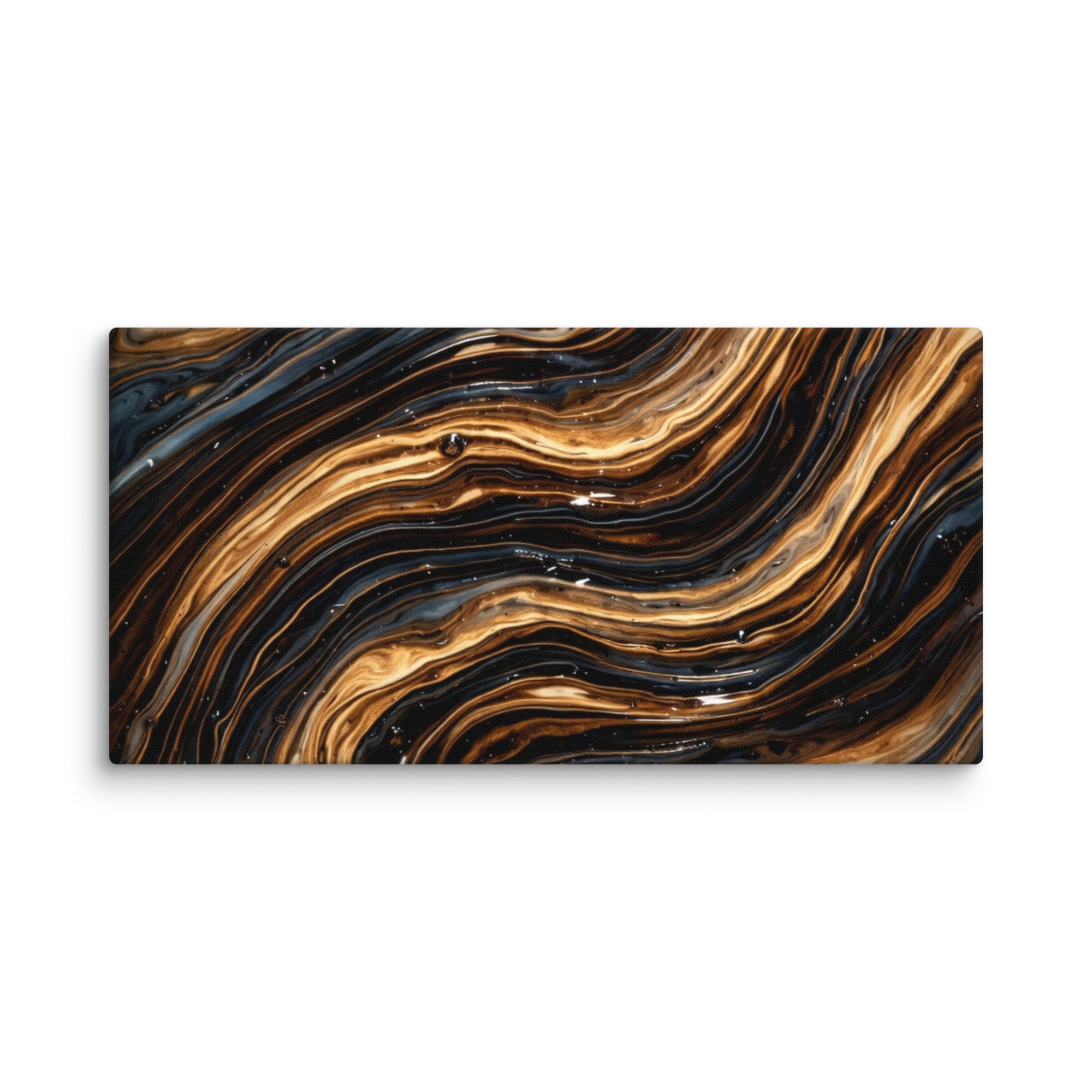 Amber canvas print with product details shown in 26 x 26 inch large size