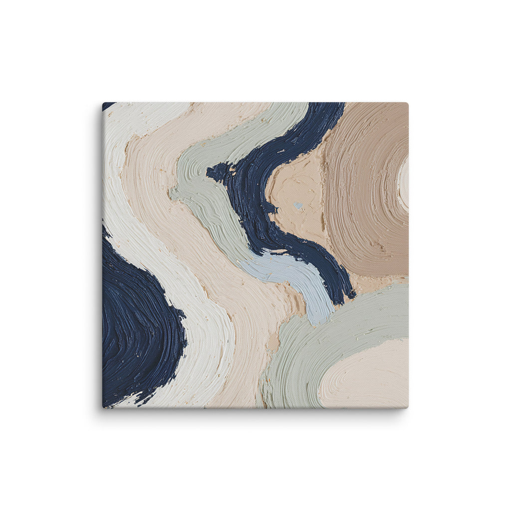 Marl canvas artwork with pale stone and soft clay tones with subtle visual texture, shown on white.