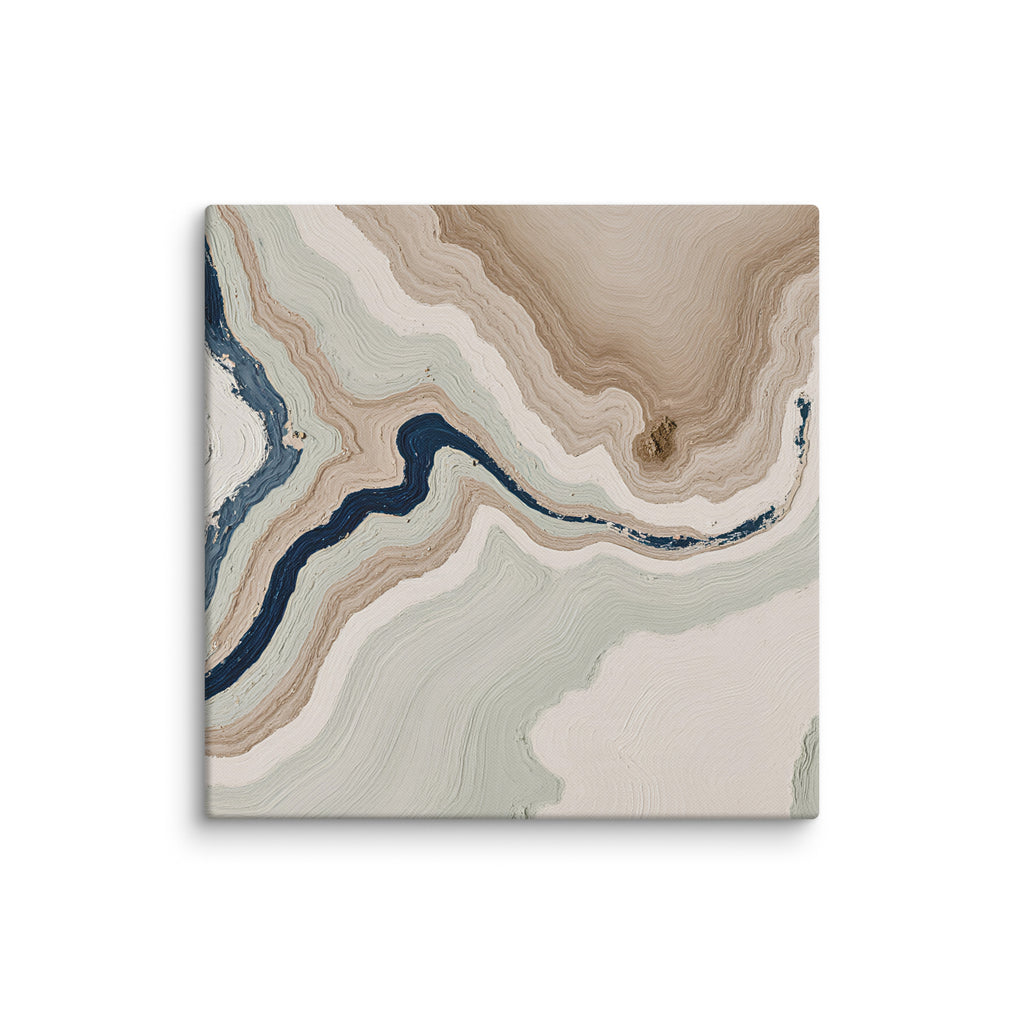 Terrace canvas artwork with stepped stone-like shelves and warm mineral gradients, shown on white.