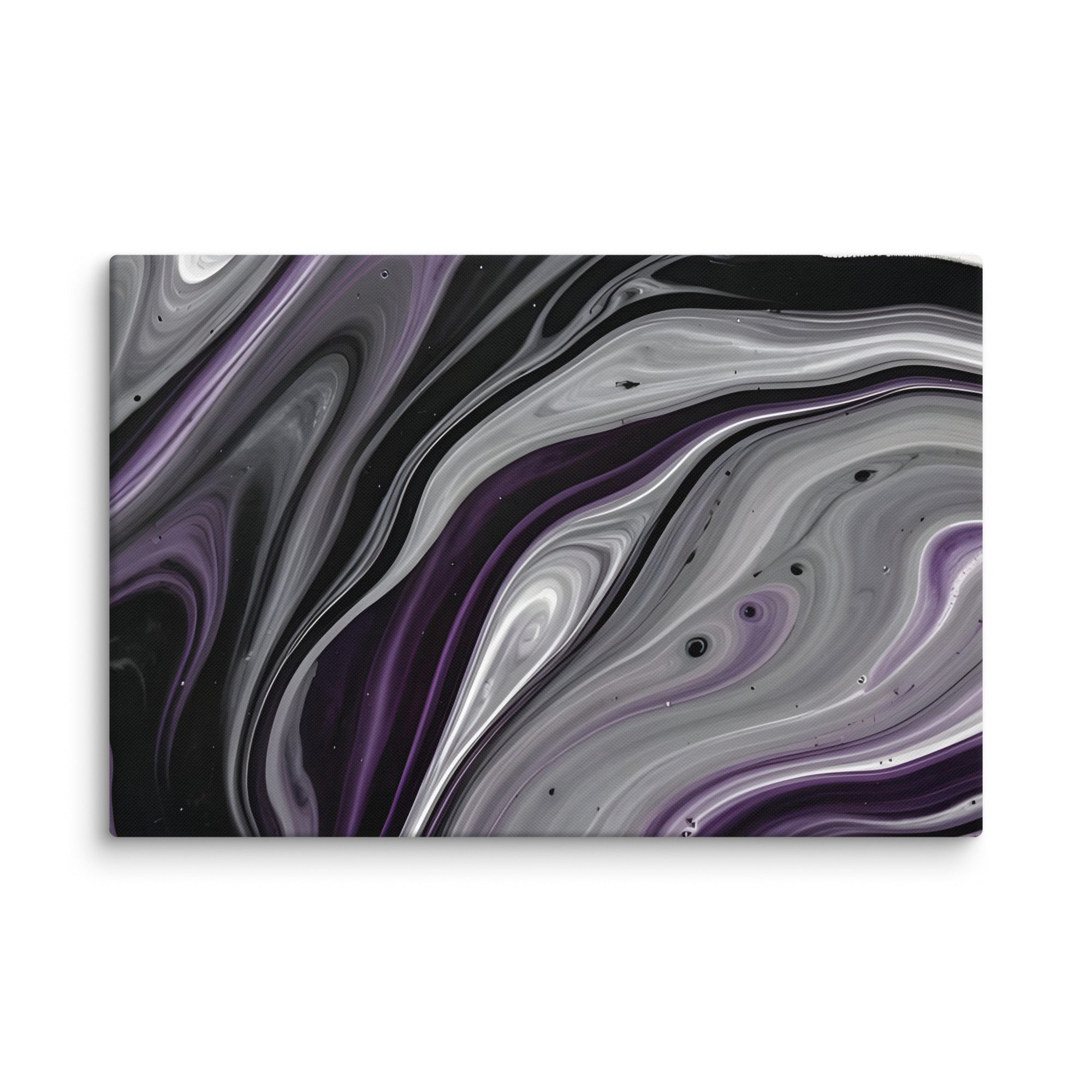 Amethyst Flow canvas print shown in wall display view in 24 x 32 inch large size