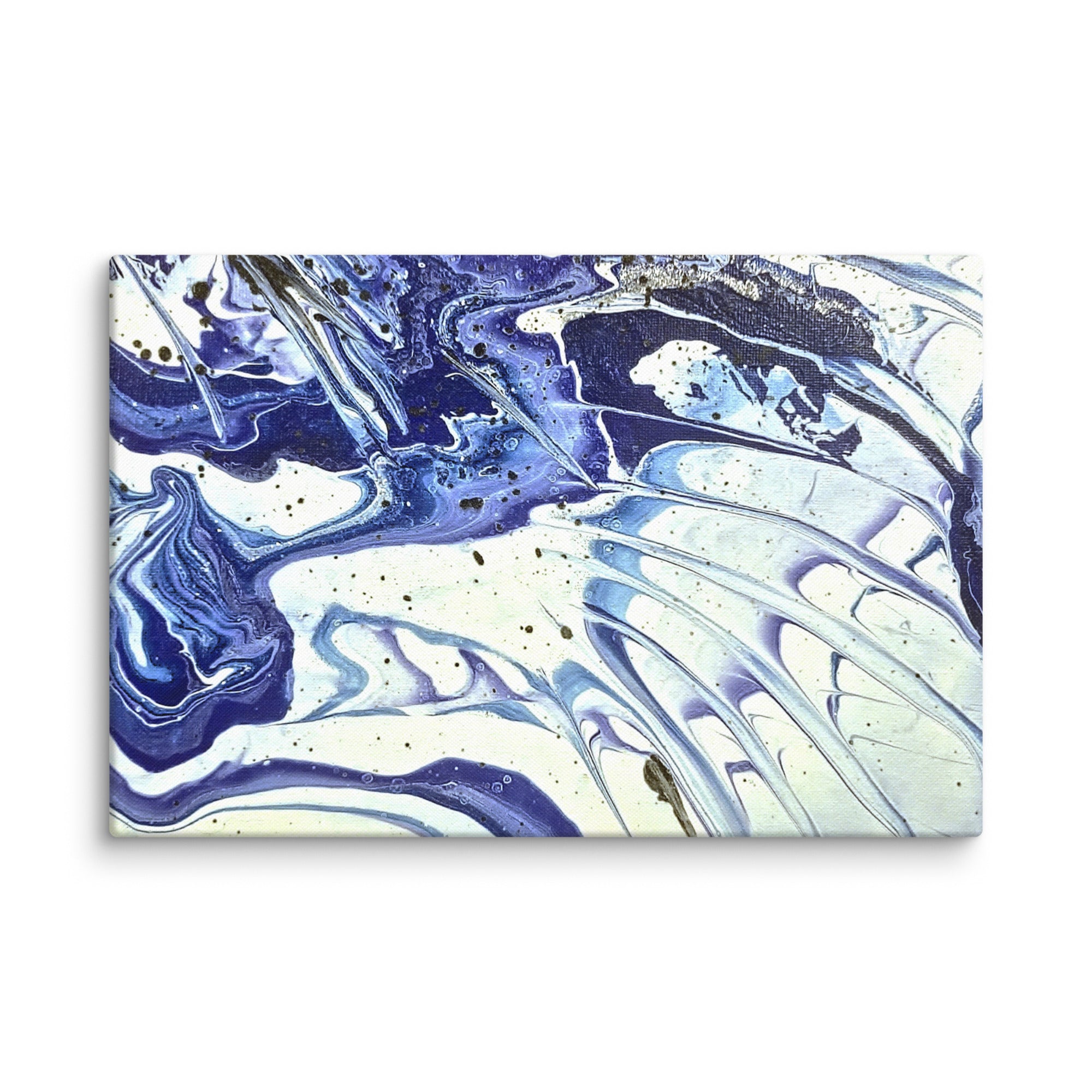 Cobalt canvas print product view in 26 x 40 inch statement piece