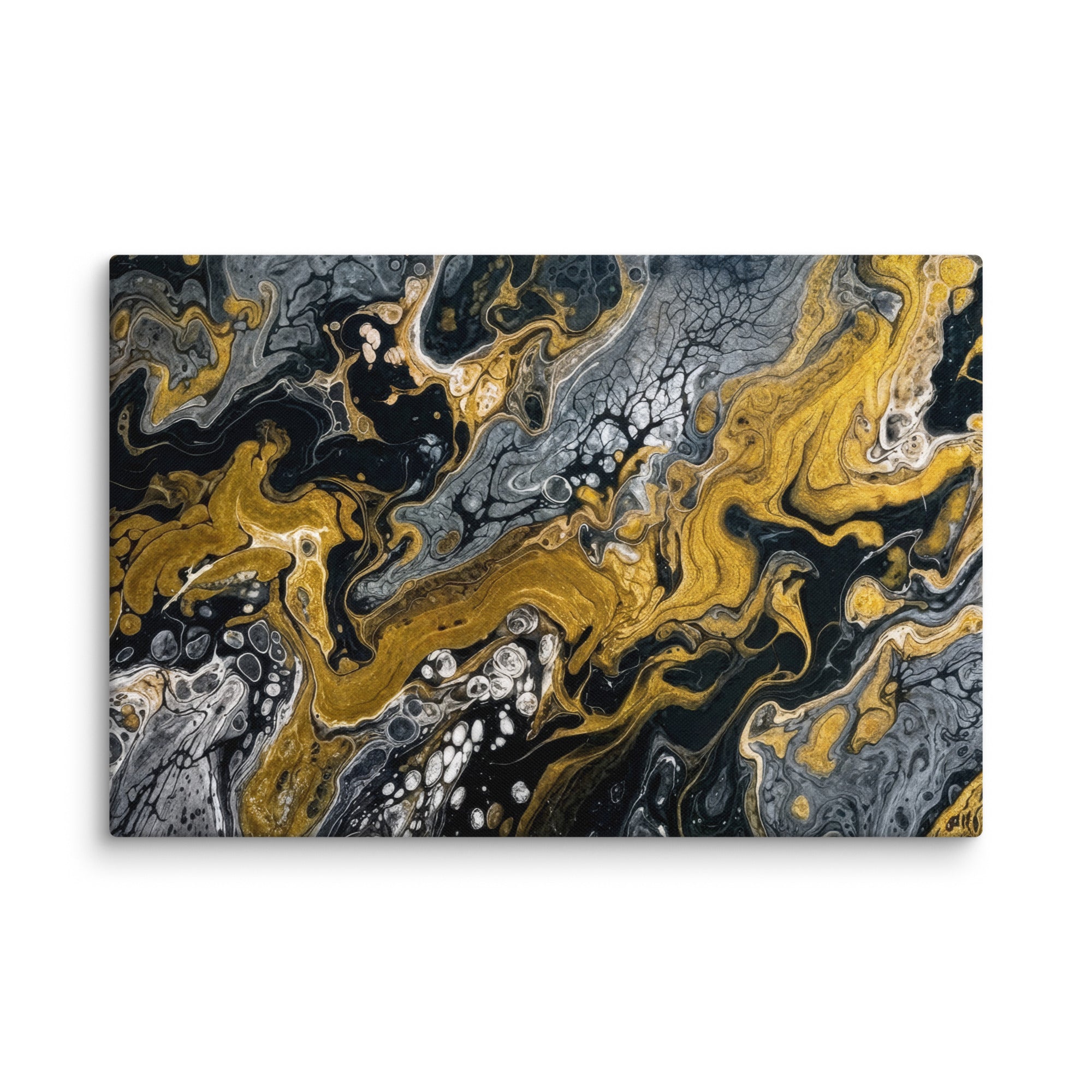 Aurum canvas print with product details shown in 40 x 55 inch statement piece