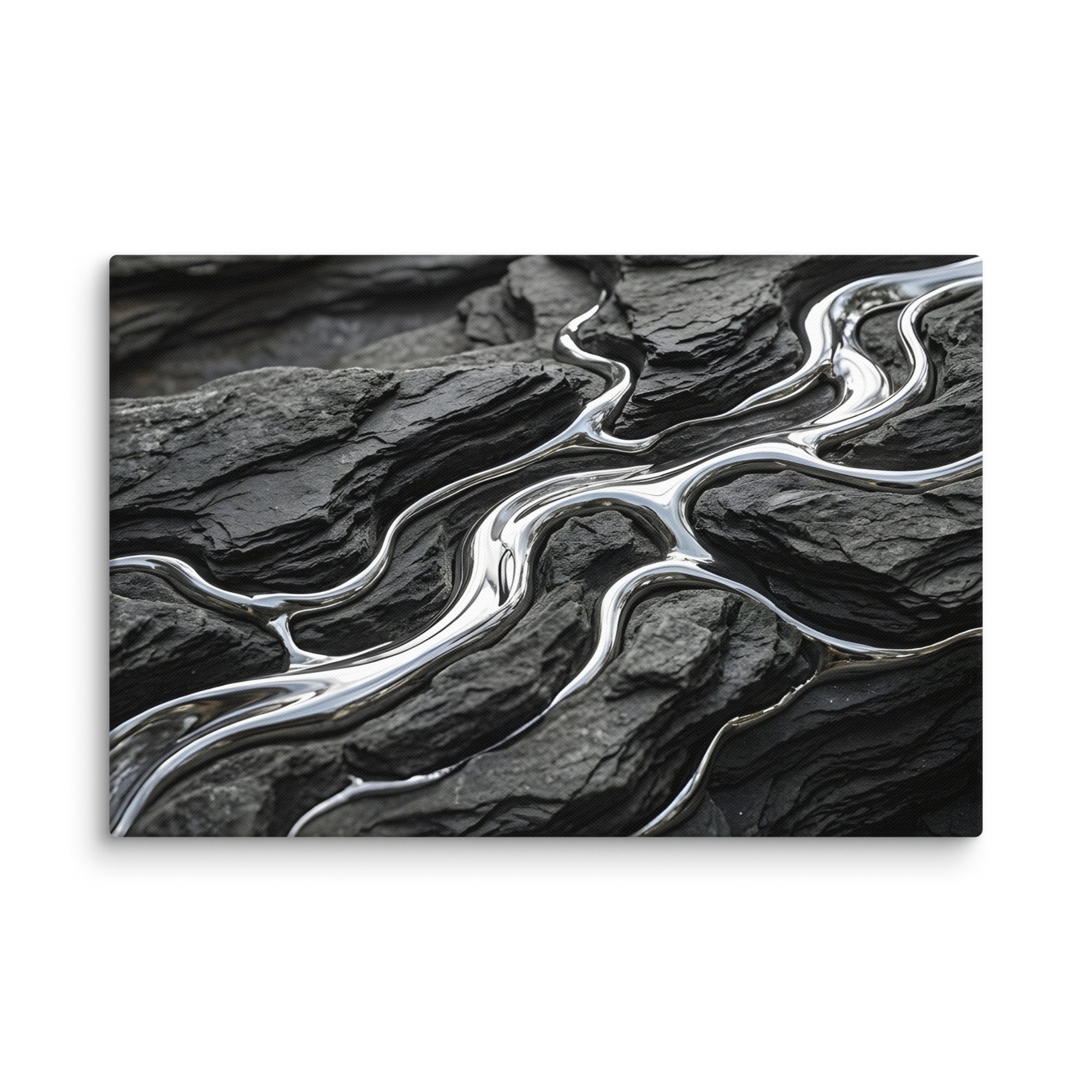 Basalt canvas print with product details shown in 26 x 26 inch large size
