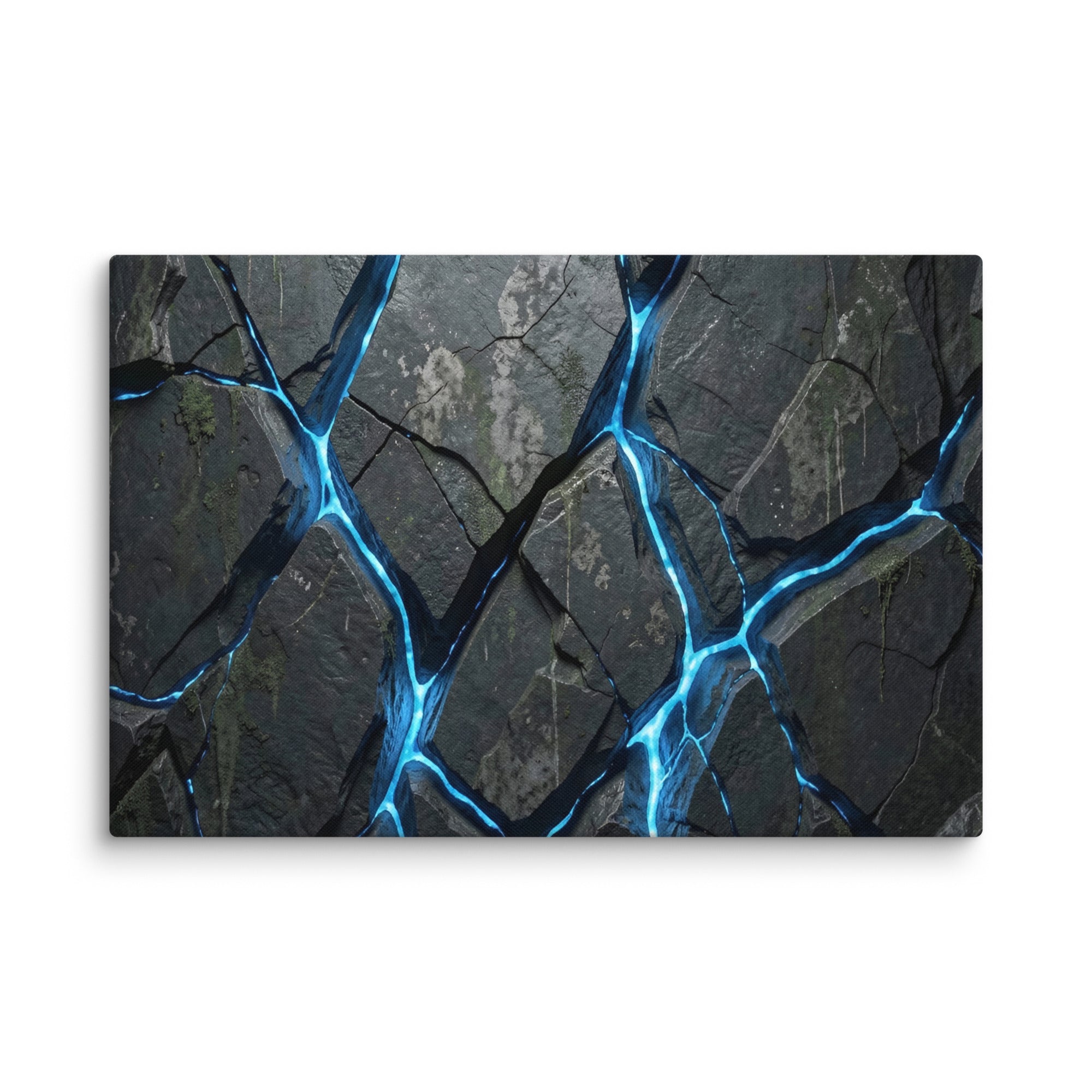 Igneous canvas print shown in wall display view in 28 x 40 inch statement piece