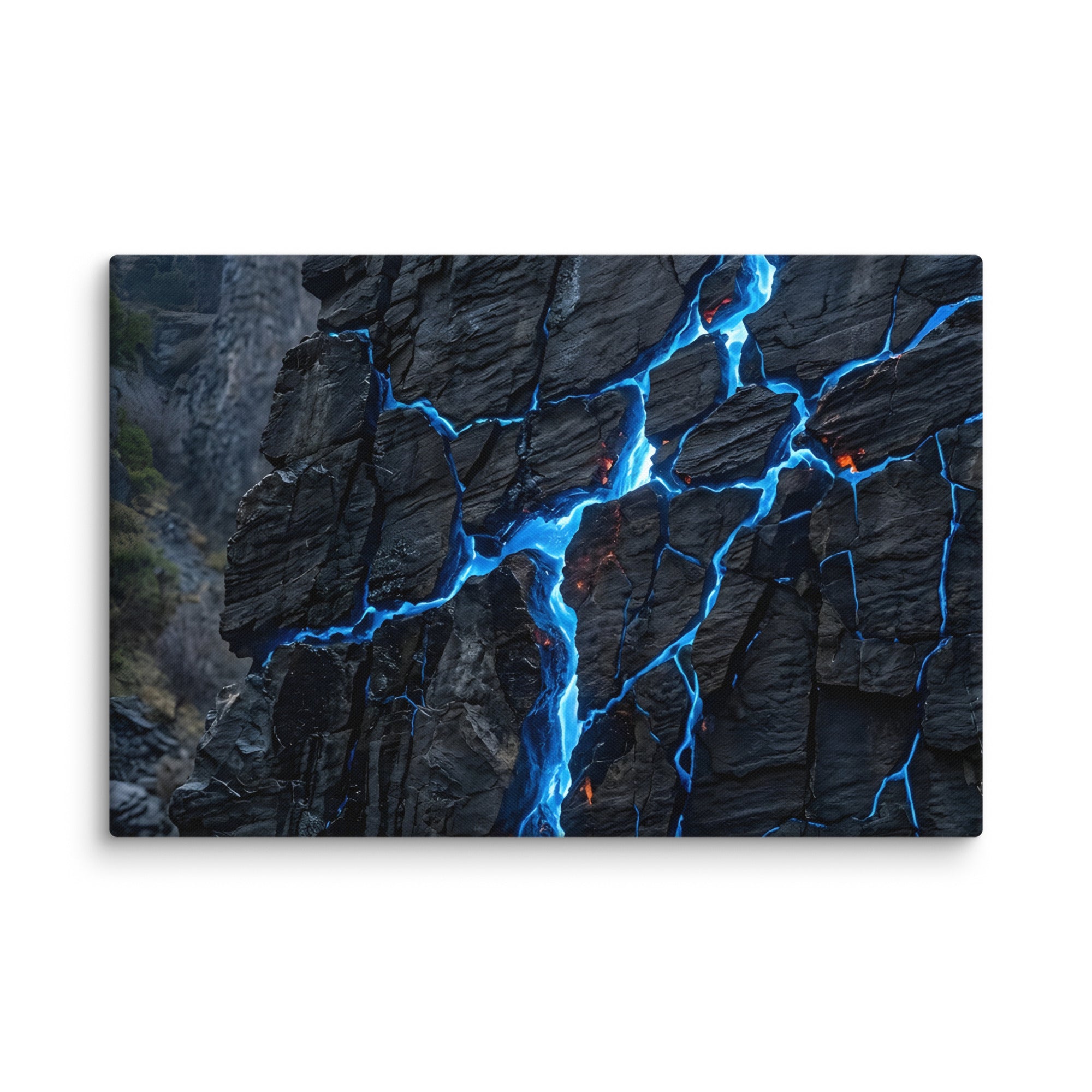 Xenolith canvas print shown in wall display view in 28 x 40 inch statement piece