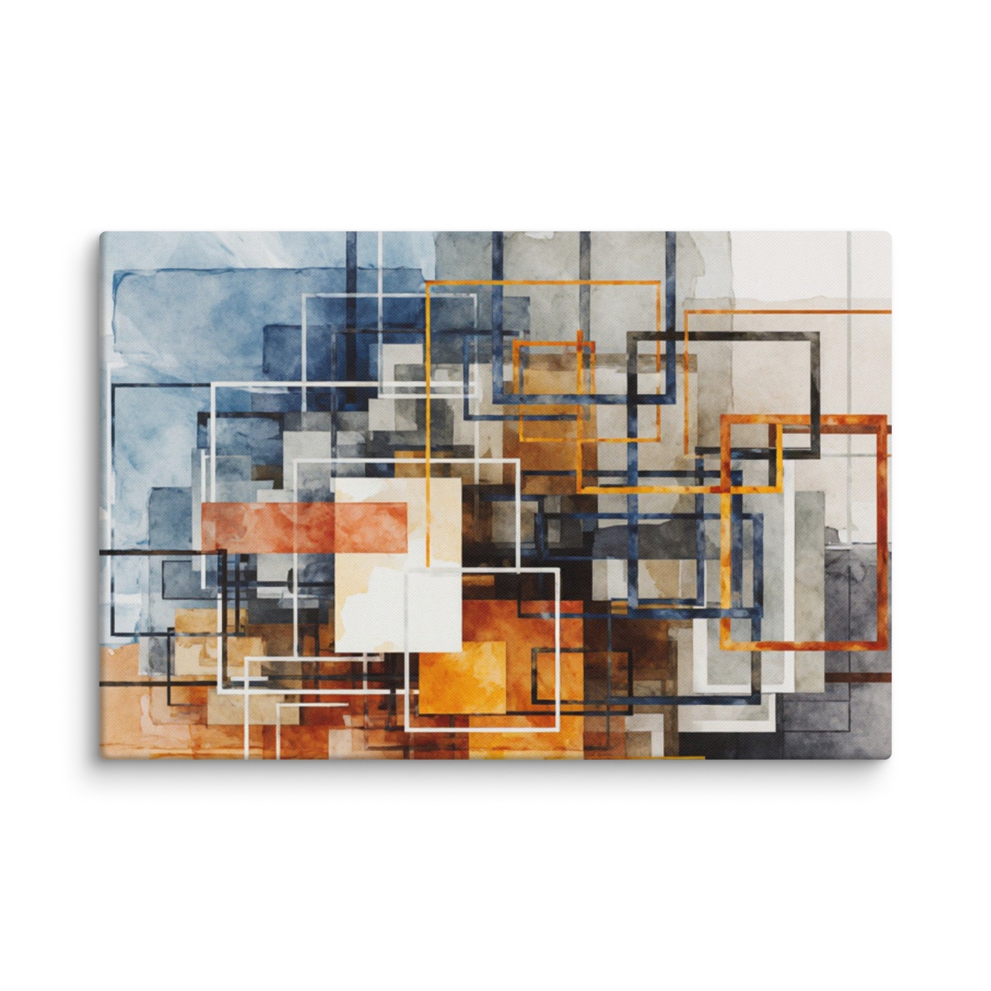 Stratum wall art product image as a canvas print in 37 x 37 inch statement piece