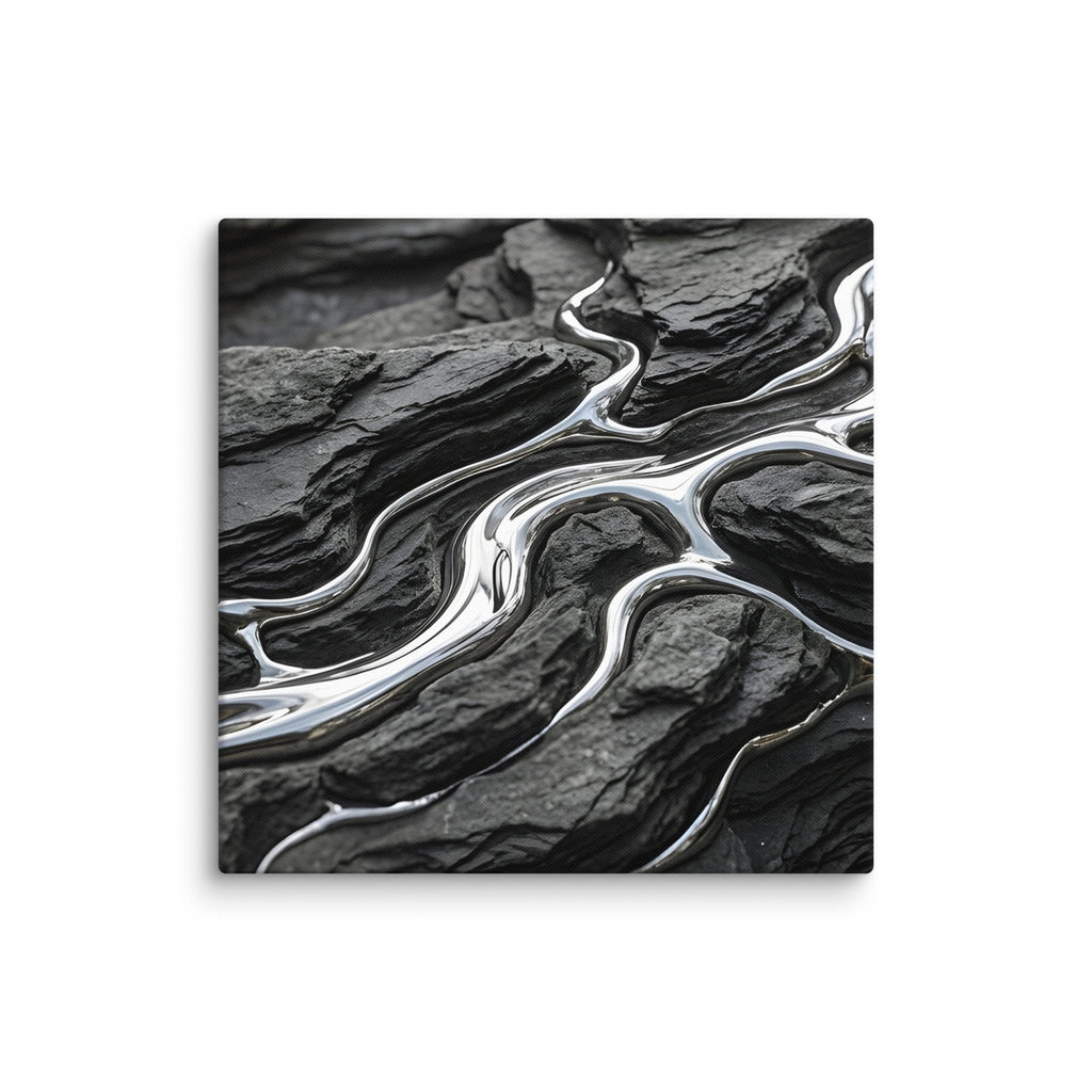Basalt canvas print, wall display view in 26 x 40 inch statement piece