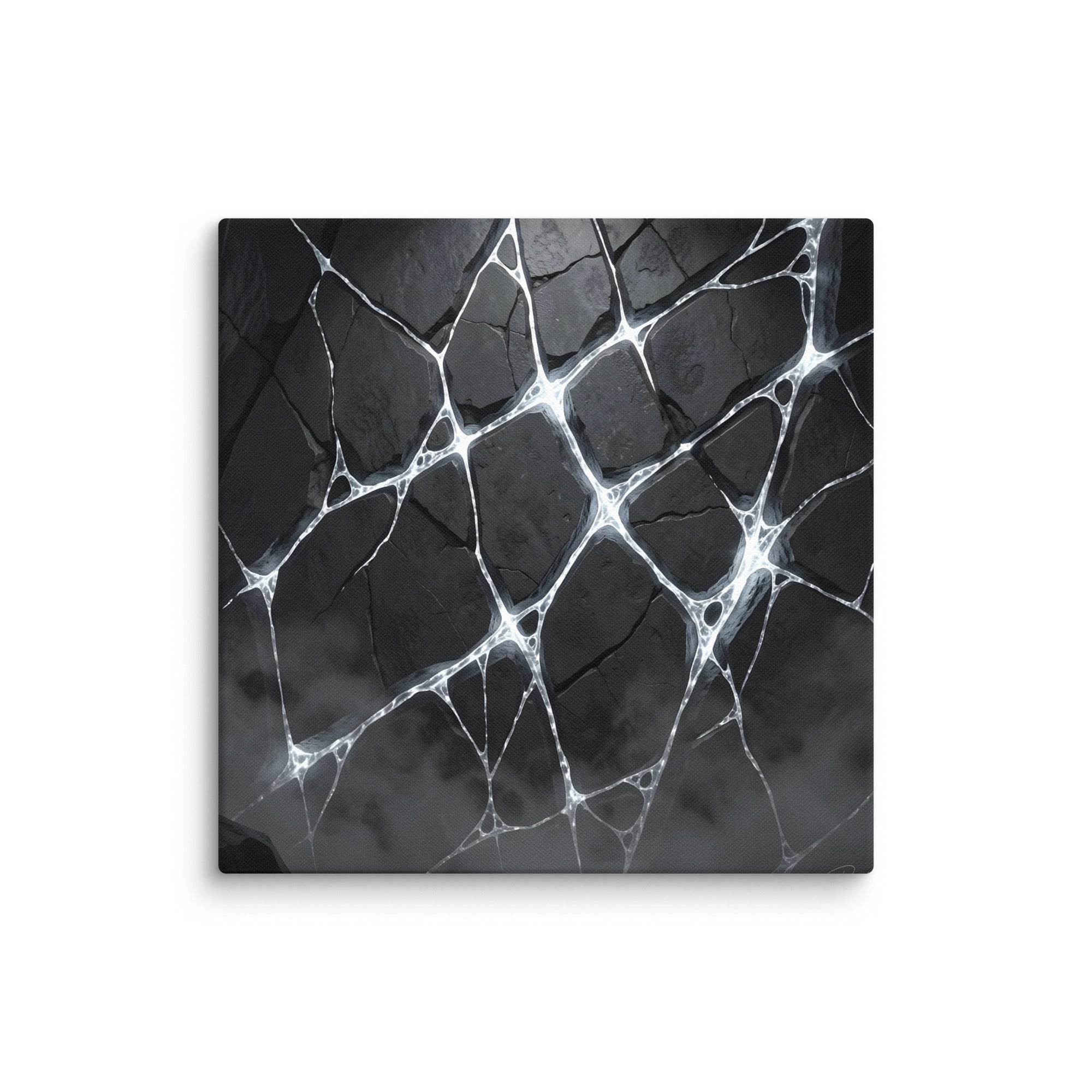 Pumice canvas print shown in wall display view in 28 x 40 inch statement piece