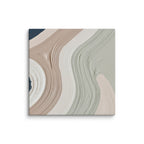 Talus canvas artwork with angular rock-like forms and deep charcoal contrasts, shown on white.
