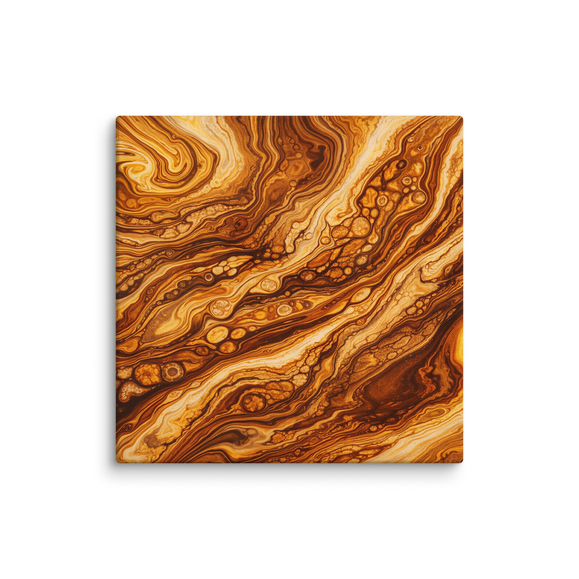 Molten Cells wall art product image as a canvas print in 30 x 30 inch statement piece