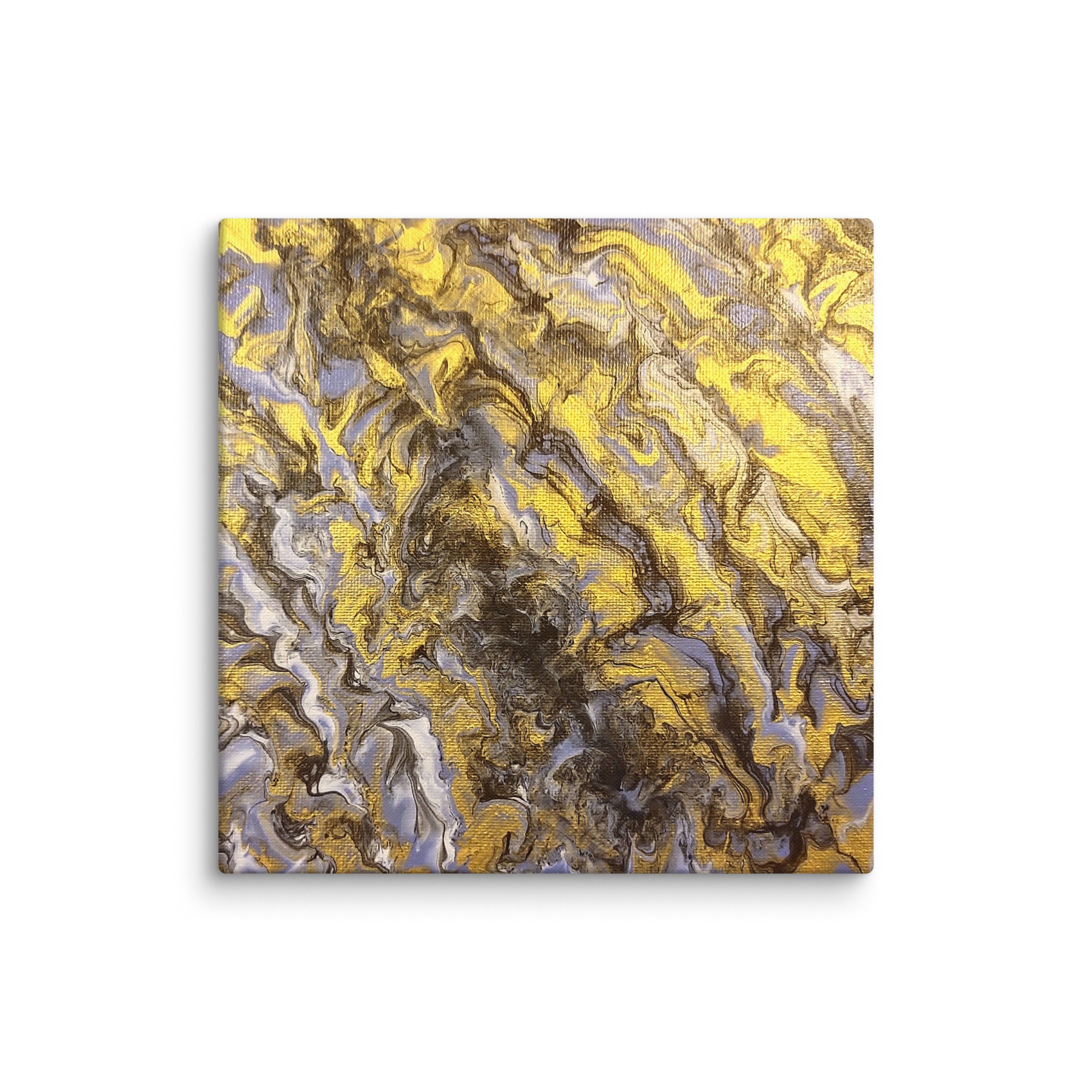 Gold Wave canvas print front-facing product image in 24 x 48 inch statement piece