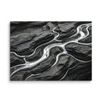 Basalt canvas print shown in wall display view in 28 x 40 inch statement piece