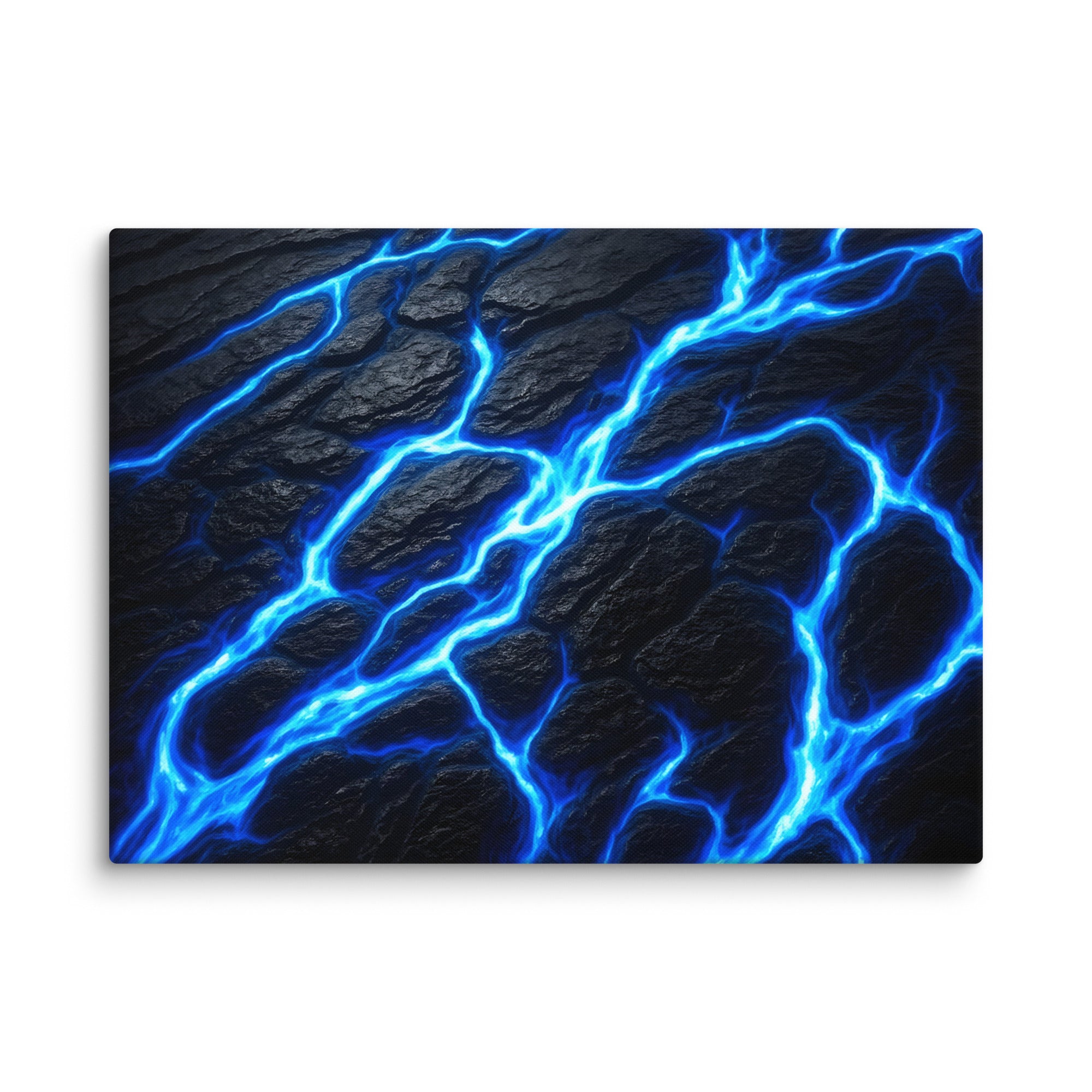 Fissure canvas print shown in wall display view in 10 x 20 inch universal size