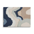 Marl canvas artwork with pale stone and soft clay tones with subtle visual texture, shown on white.
