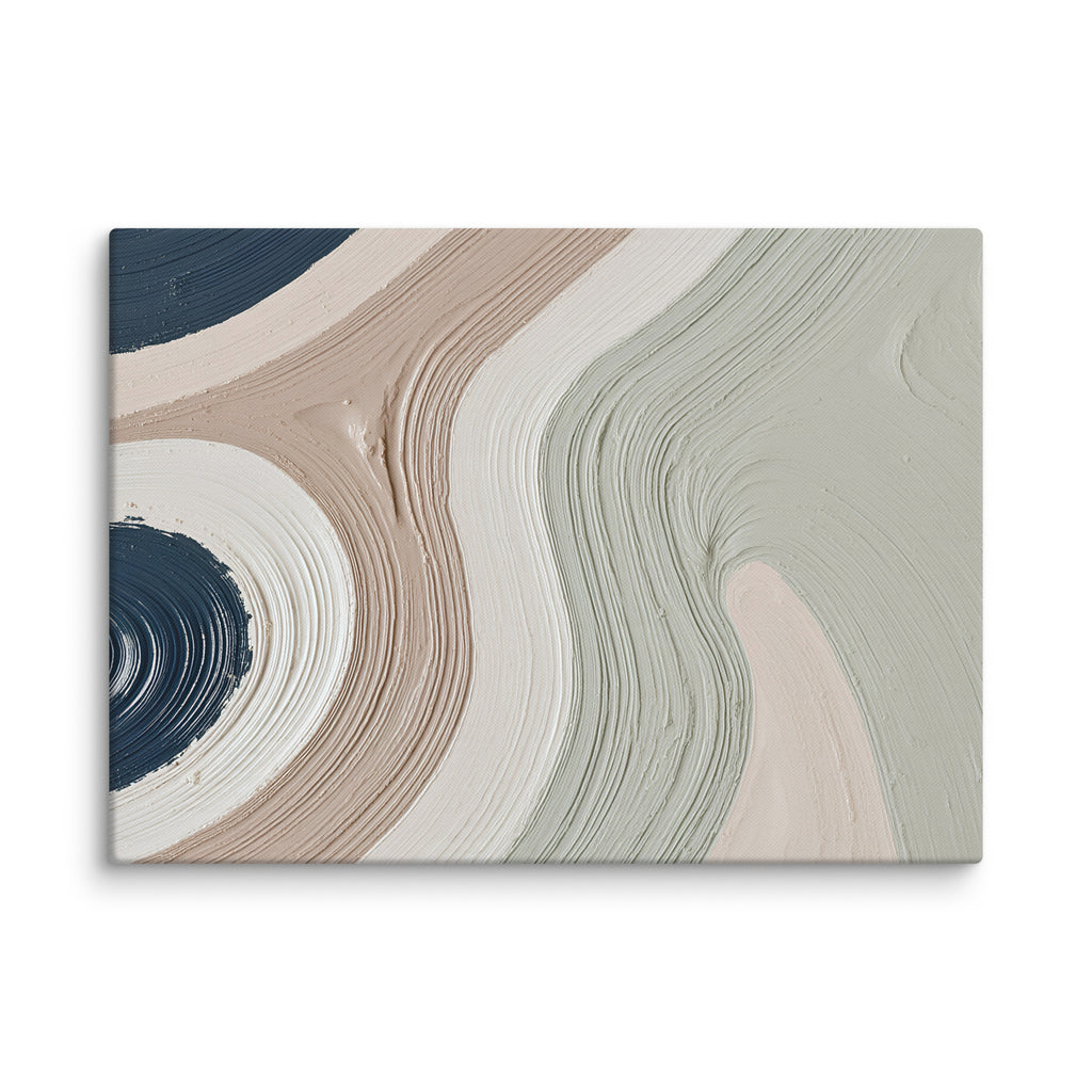 Talus canvas artwork with angular rock-like forms and deep charcoal contrasts, shown on white.