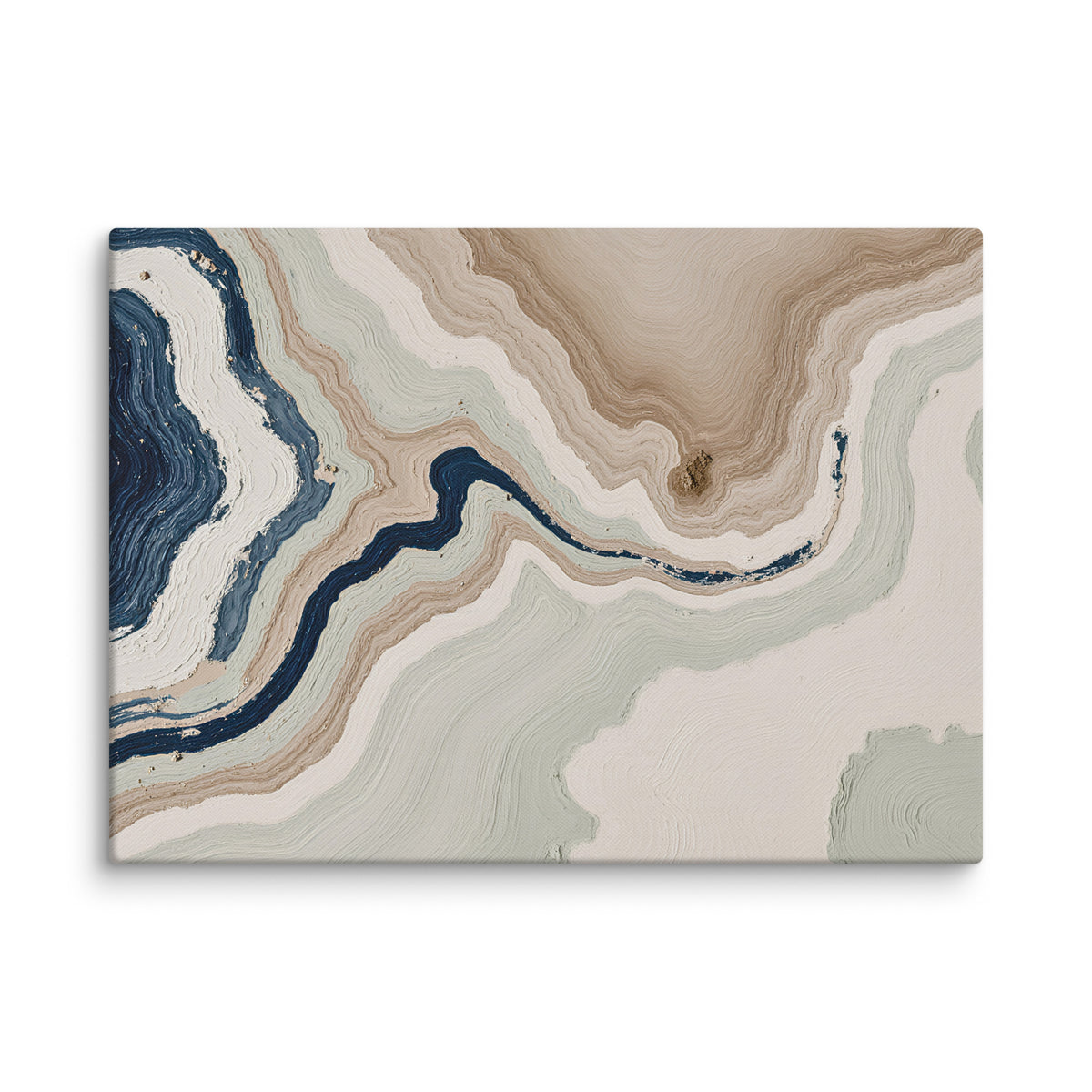 Terrace canvas artwork with stepped stone-like shelves and warm mineral gradients, shown on white.