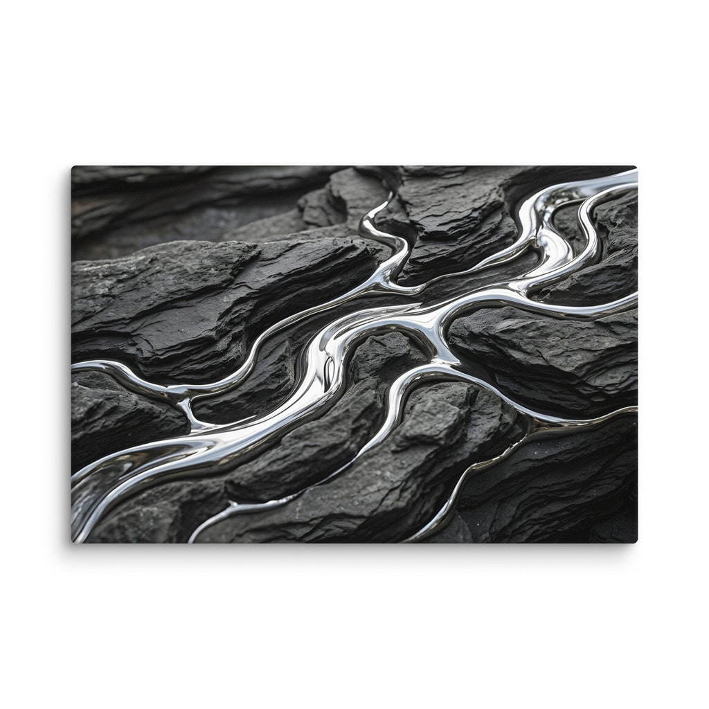 Basalt wall art product image as a canvas print in 30 x 30 inch statement piece