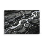 Basalt wall art product image as a canvas print in 30 x 30 inch statement piece