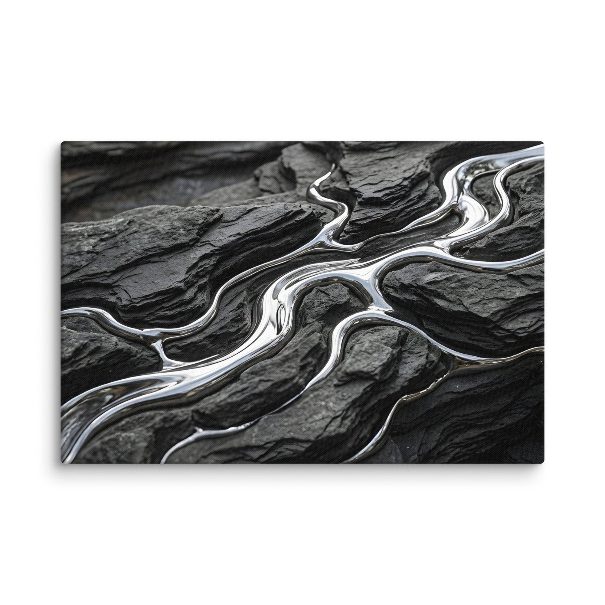 Basalt wall art product image as a canvas print in 30 x 30 inch statement piece