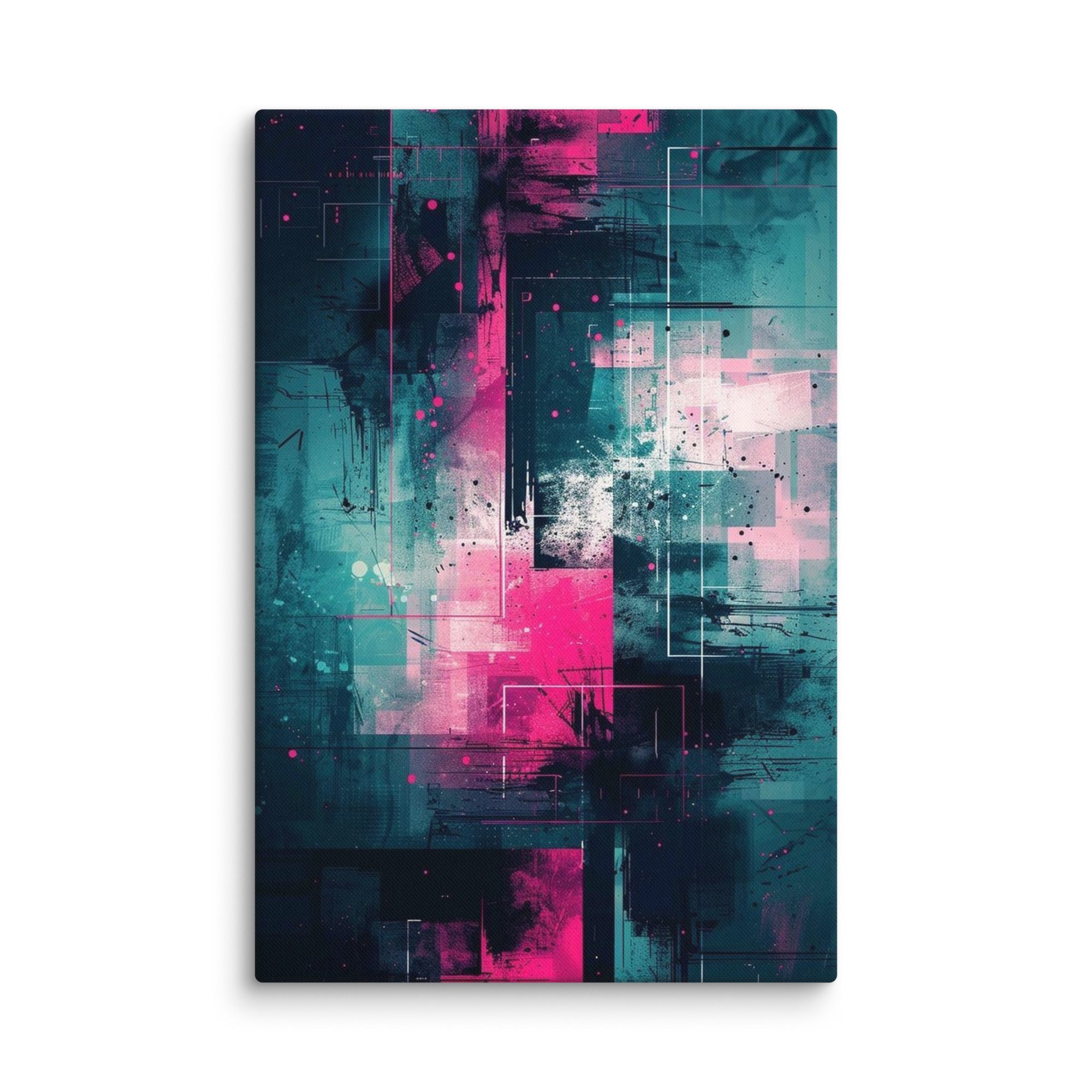 Neona canvas print product mockup in 26 x 40 inch statement piece