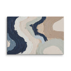 Marl canvas artwork with pale stone and soft clay tones with subtle visual texture, shown on white.