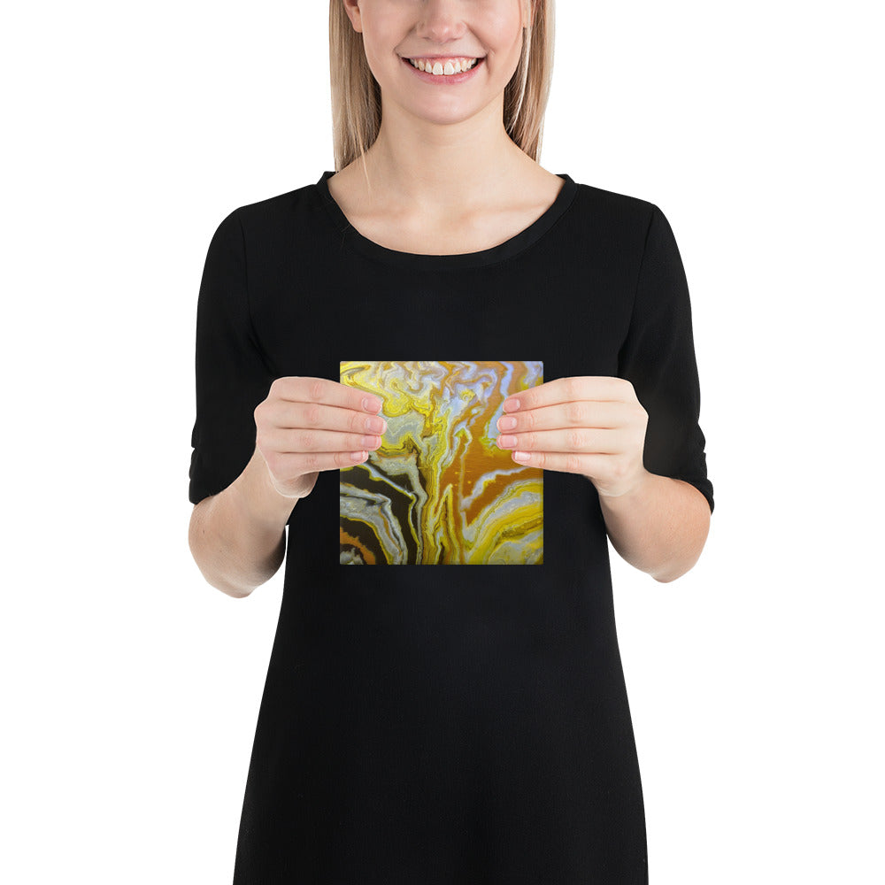 Golden Surge canvas print product mockup in 9 x 12 inch universal size