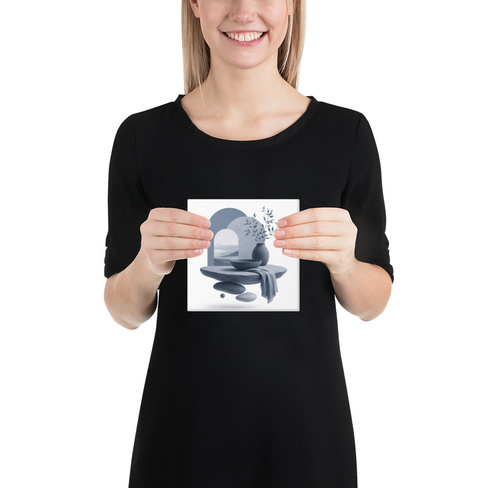 Slate XV wall art product image as a canvas print in 8 x 8 inch universal size