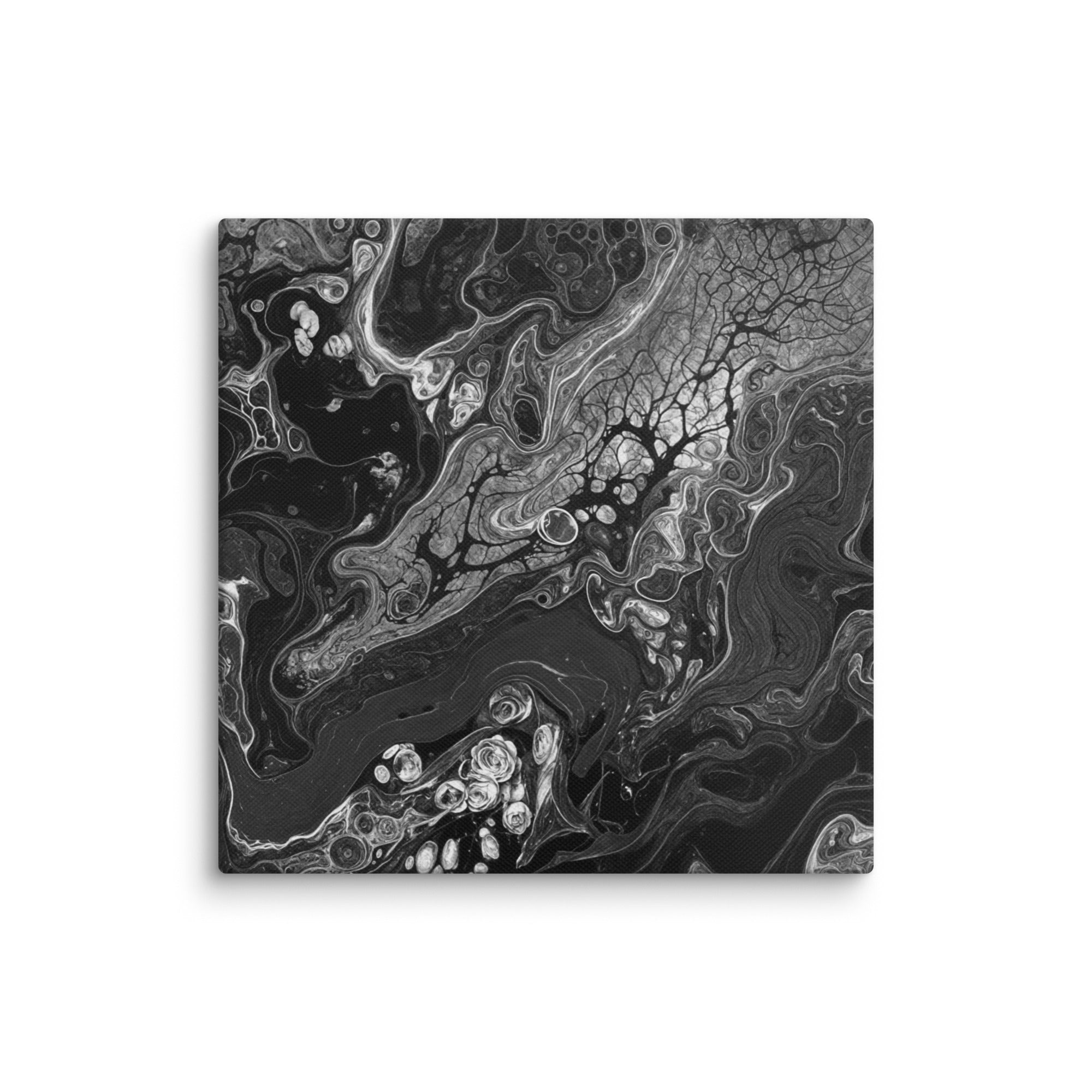 Dark Matter canvas print product view in 28 x 28 inch large size