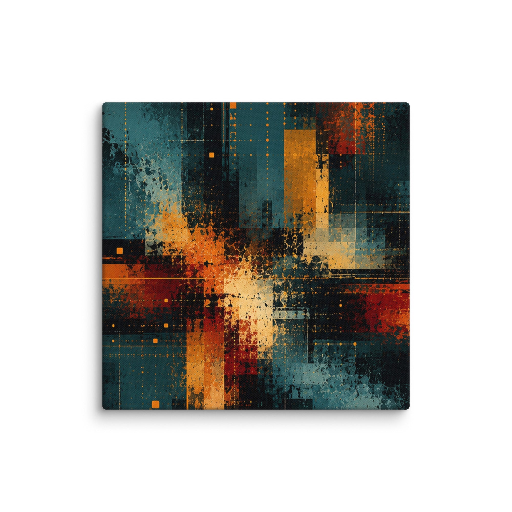 Axion canvas print product view in 28 x 28 inch large size