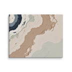 Spall canvas artwork with fractured stone-like layers and linear fissures, shown on white.