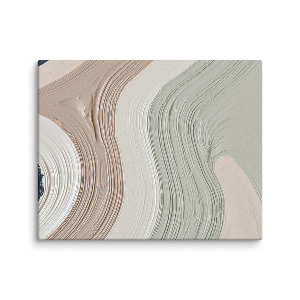 Talus canvas artwork with angular rock-like forms and deep charcoal contrasts, shown on white.