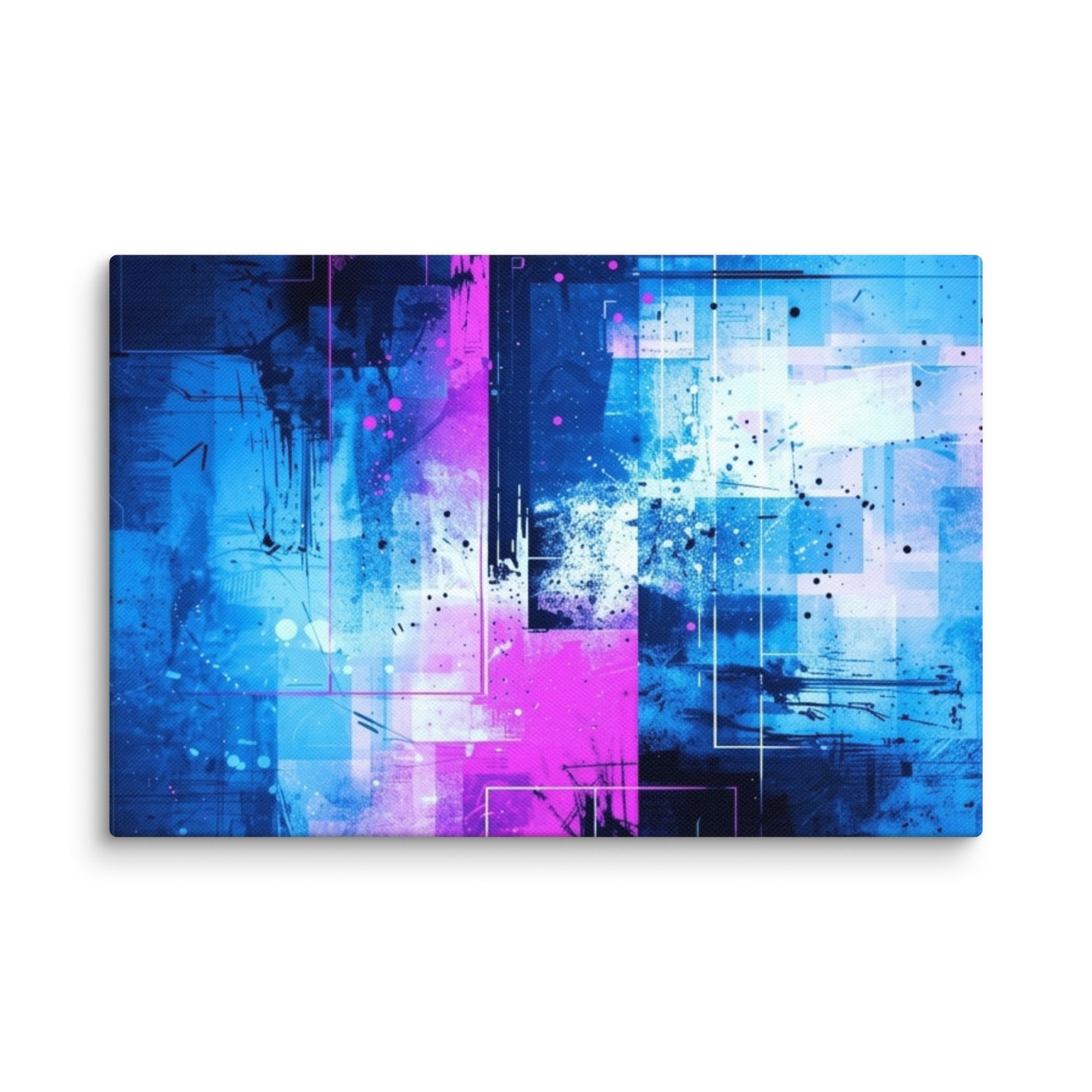 Canvas 'Neon wall art with product details shown in 30 x 30 inch statement piece