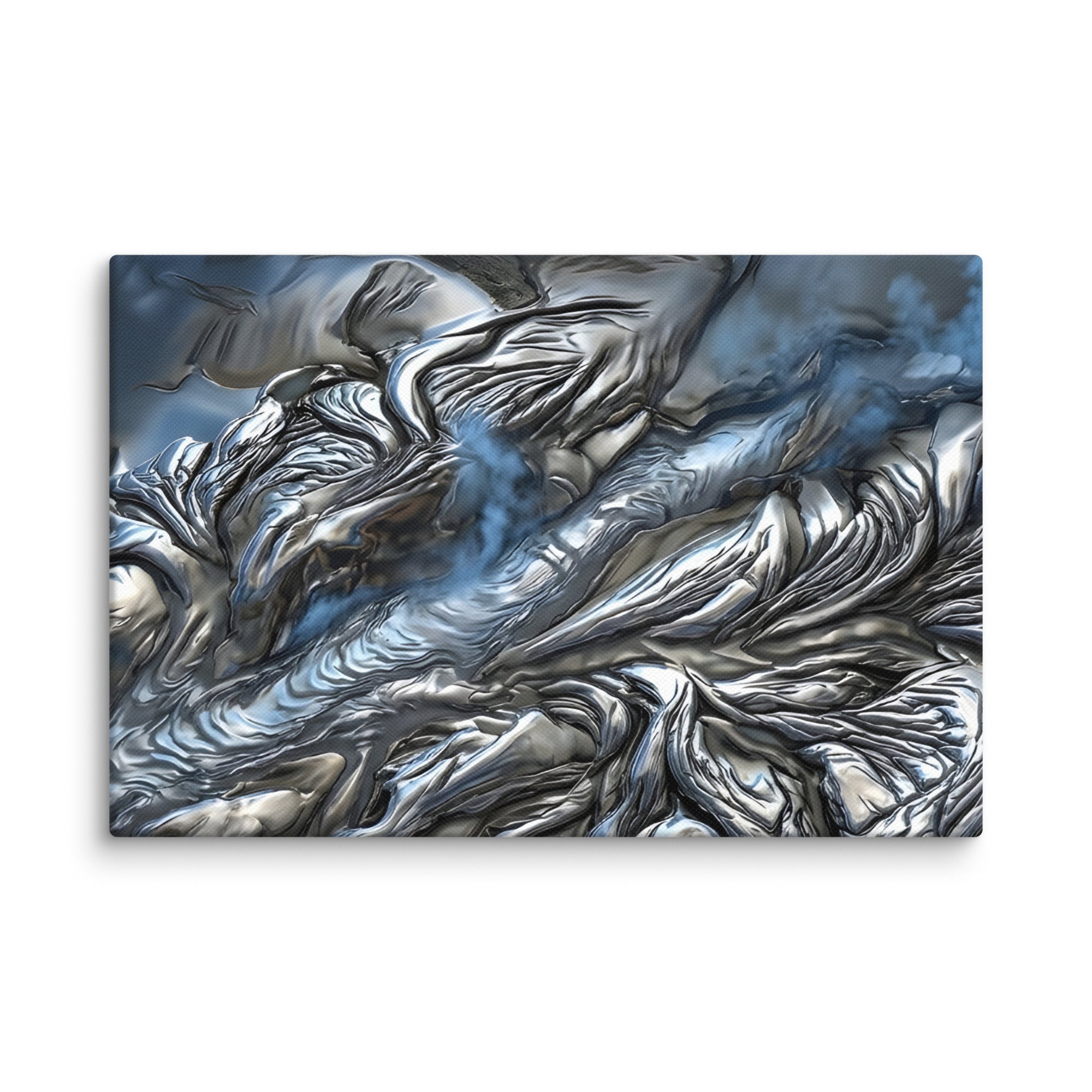 Andesite canvas print with product details shown in 30 x 30 inch statement piece