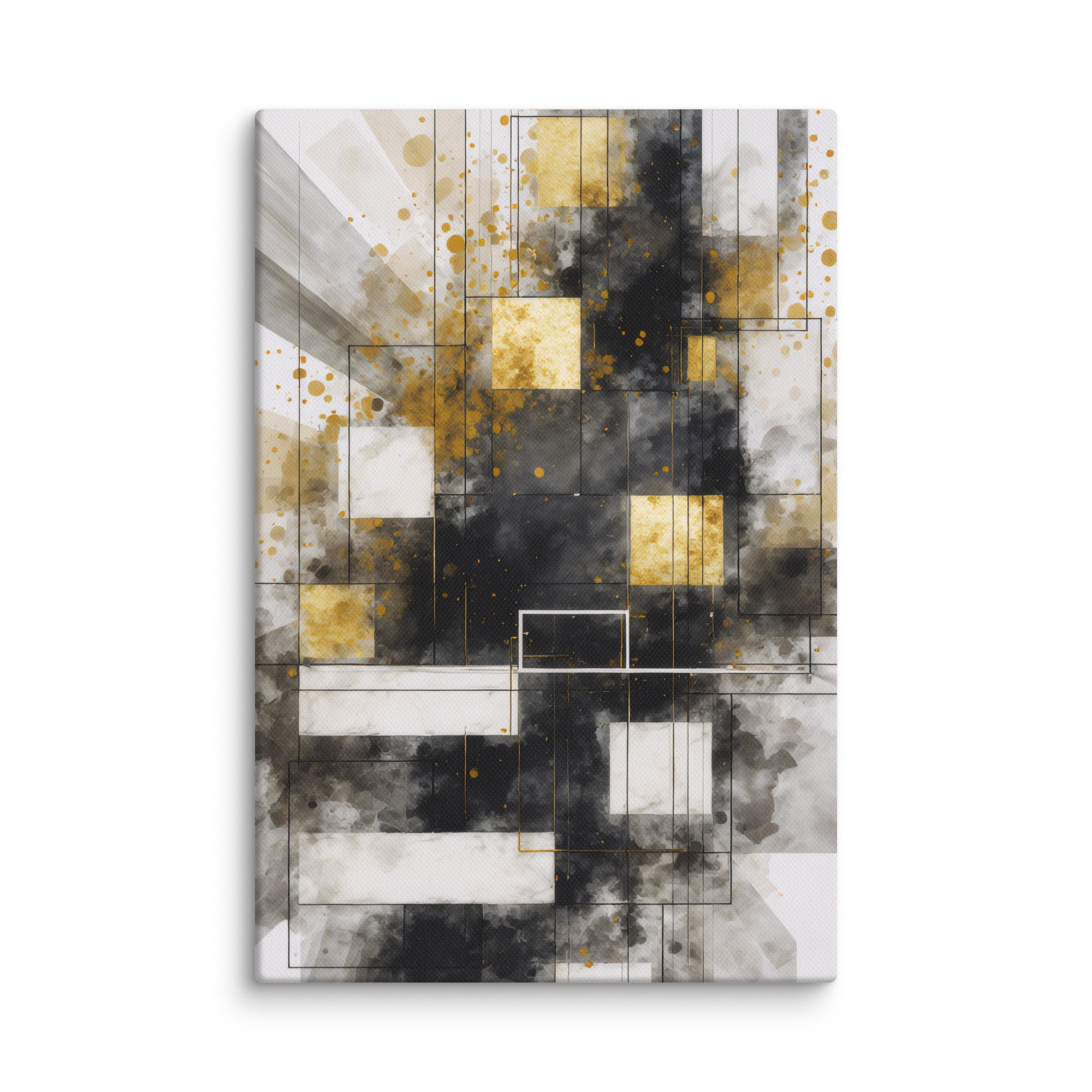 Oriana canvas print with product details shown in 30 x 30 inch statement piece