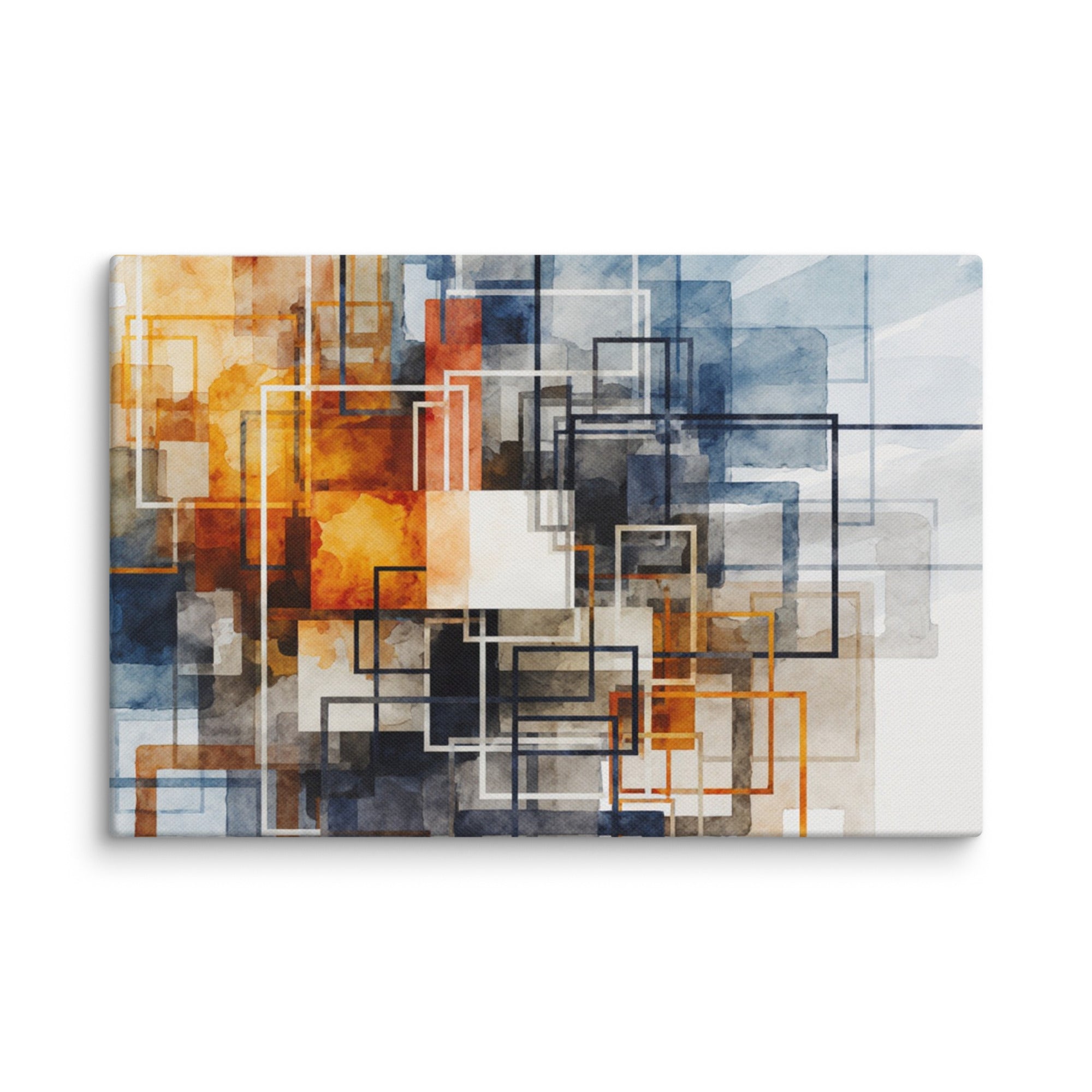 Tessera canvas print with product details shown in 30 x 30 inch statement piece