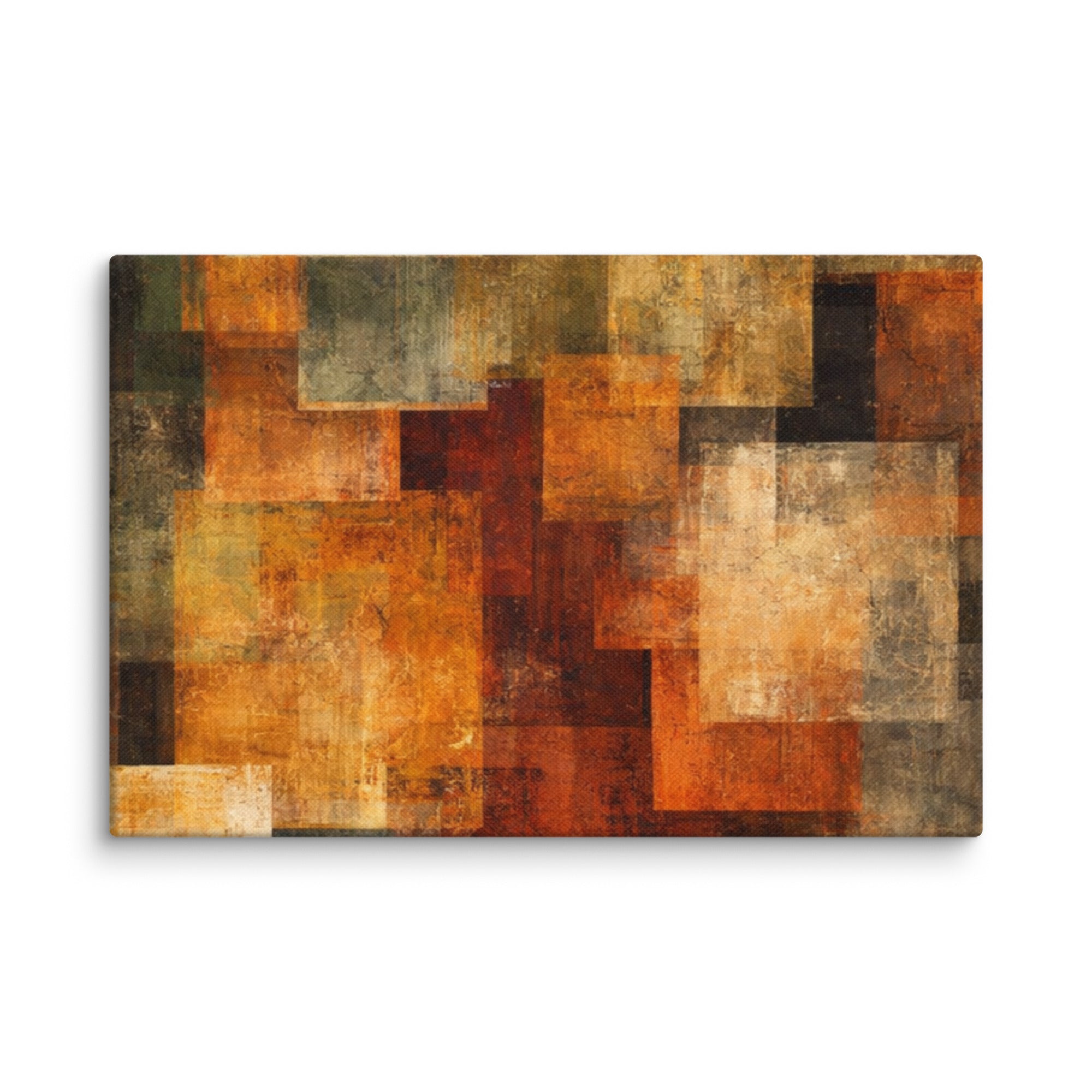 Harvest canvas print with product details shown in 30 x 30 inch statement piece