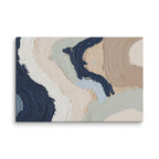 Marl canvas artwork with pale stone and soft clay tones with subtle visual texture, shown on white.