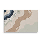 Spall canvas artwork with fractured stone-like layers and linear fissures, shown on white.