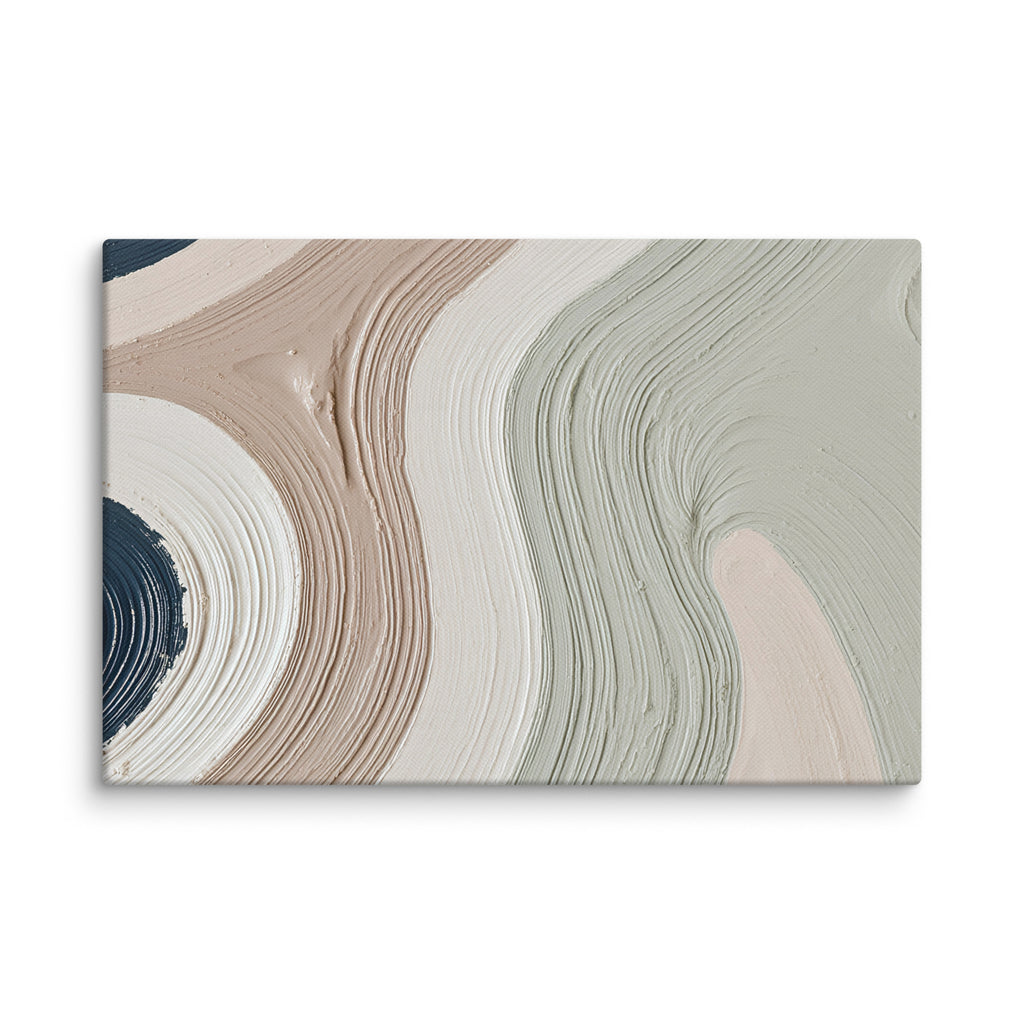 Talus canvas artwork with angular rock-like forms and deep charcoal contrasts, shown on white.