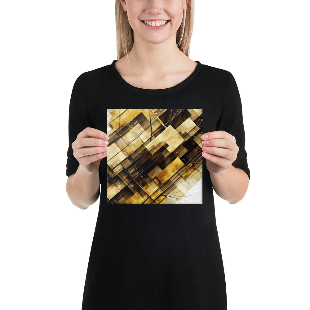 Helios framed canvas print, front view in 12 x 12 inch universal size