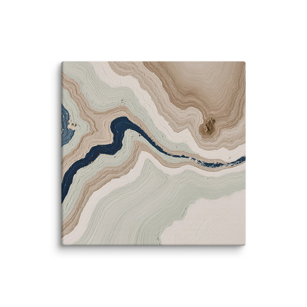 Terrace canvas artwork with stepped stone-like shelves and warm mineral gradients, shown on white.