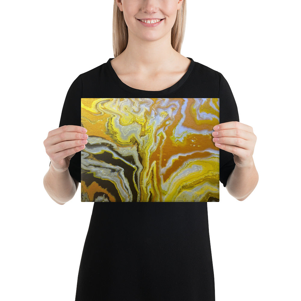 Golden Surge canvas print, front view in 12 x 16 inch universal size