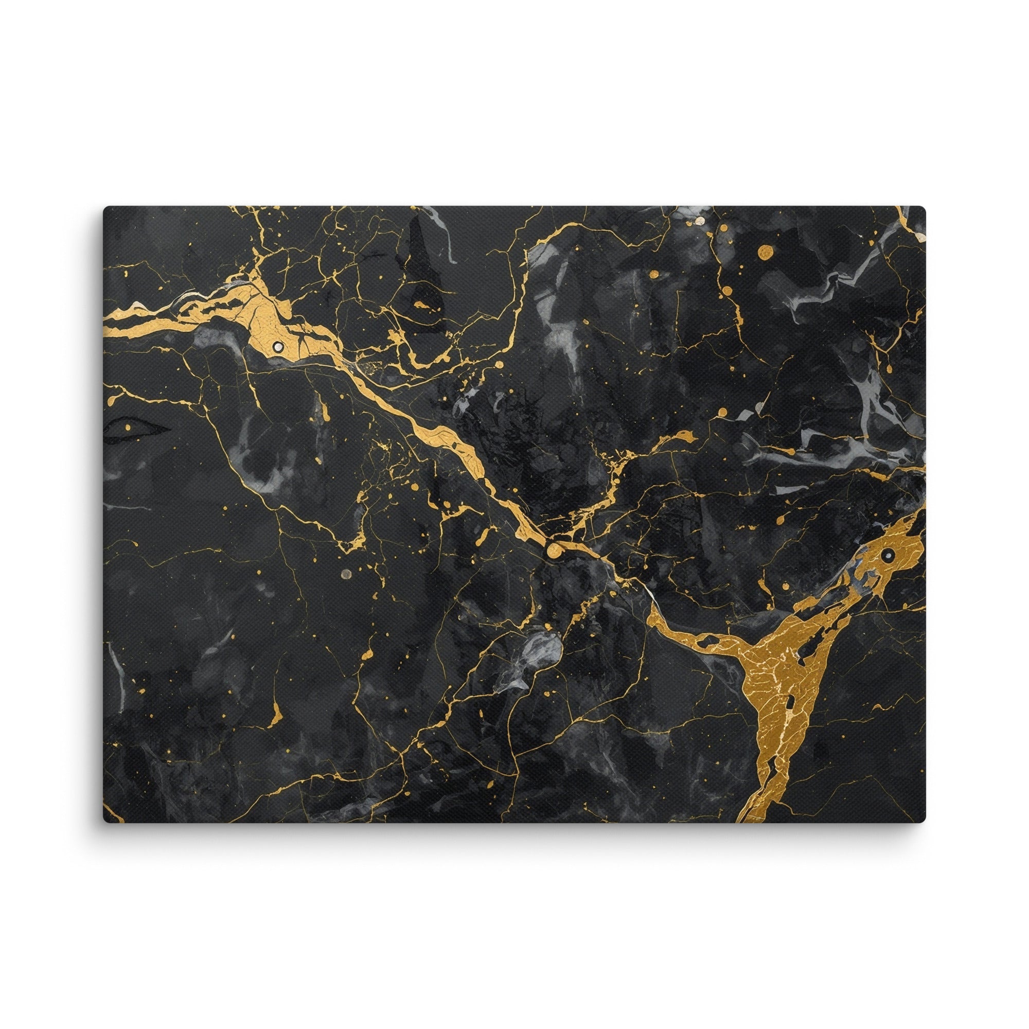 Midas canvas print shown in wall display view in 32 x 32 inch statement piece