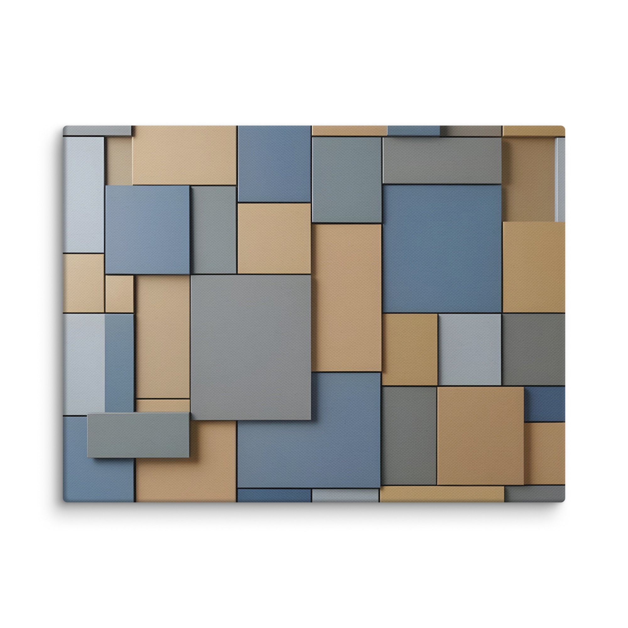 Agate canvas print shown in wall display view in 32 x 32 inch statement piece