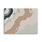 Spall canvas artwork with fractured stone-like layers and linear fissures, shown on white.