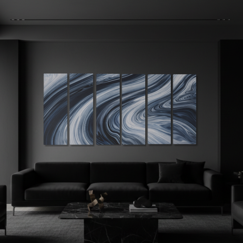 Vortex bundle hexad 6-panel portrait front-facing product image in 20 x 60 inch statement piece