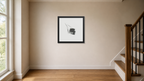 Fen framed paper at 16x16 inch (square) scale in a premium residential stair landing