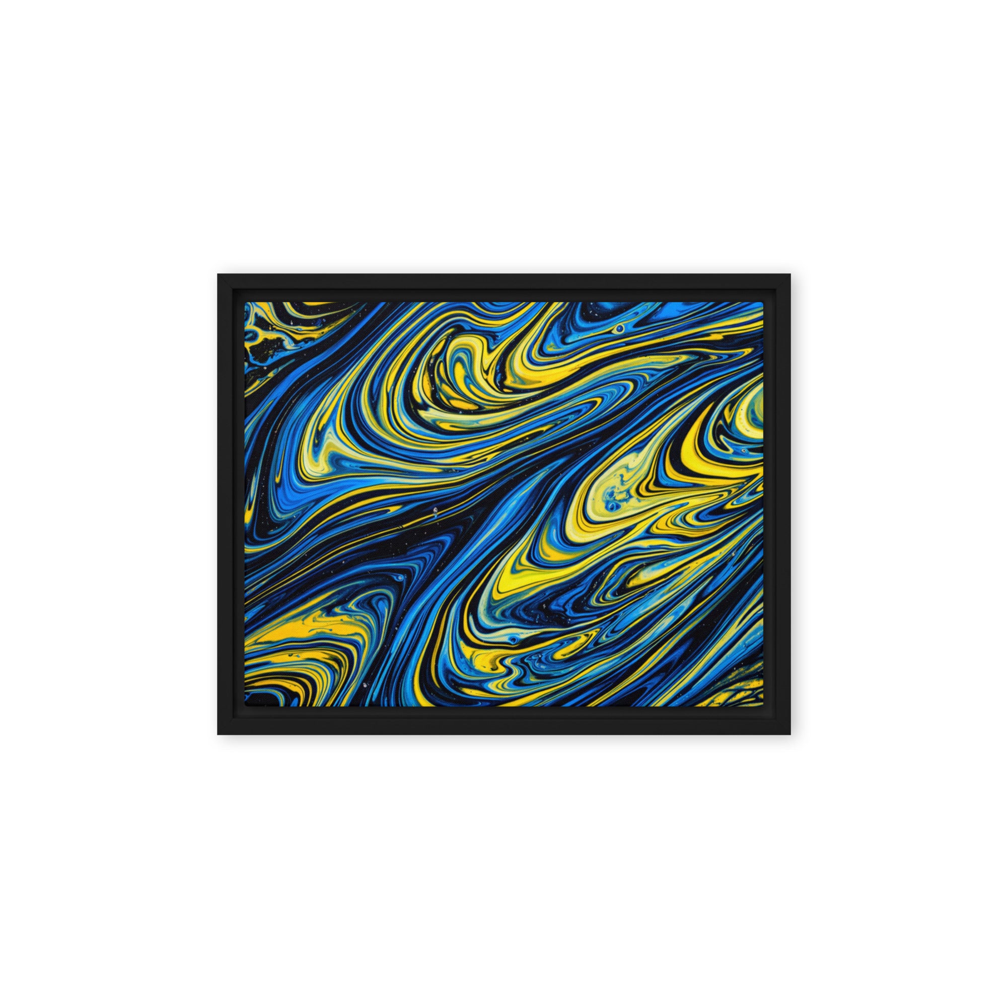 Coral framed canvas print image for product listing in black frame, 16 x 16 inch universal size