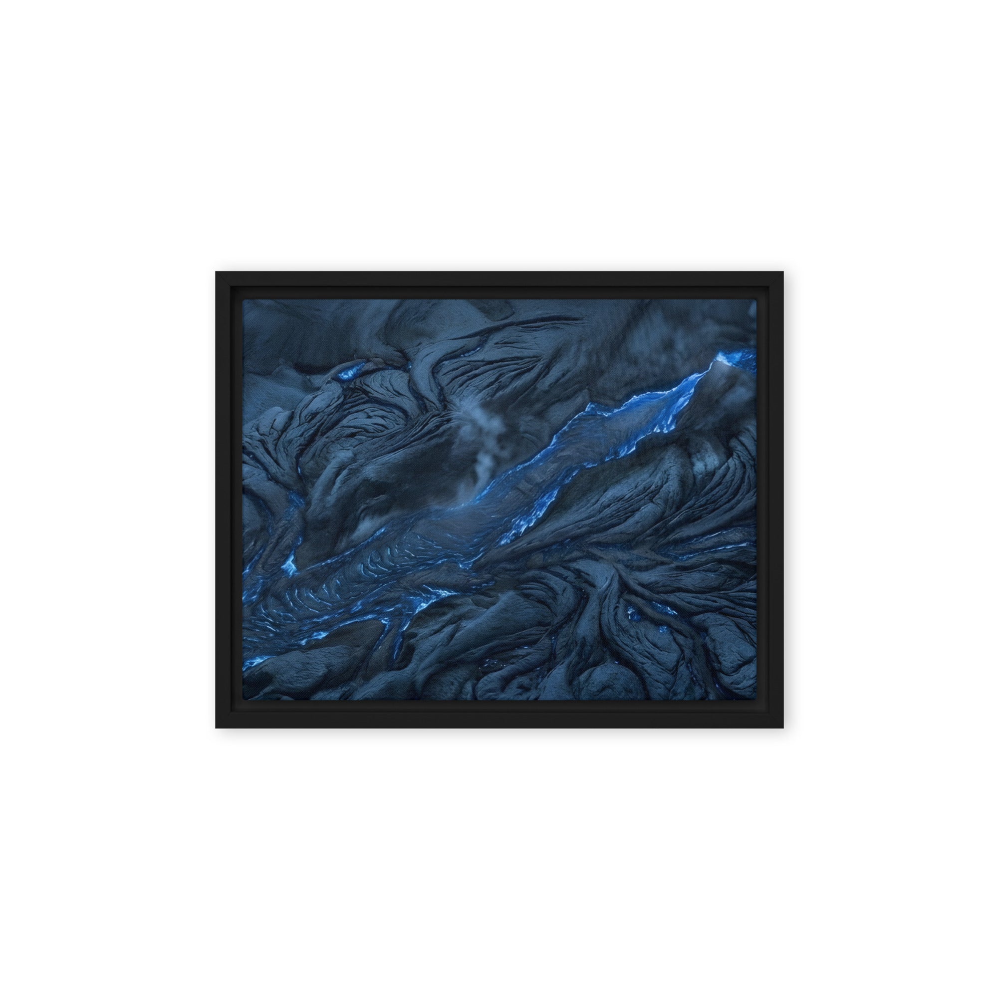 Vent framed canvas print, front view in black frame, 18 x 24 inch large size